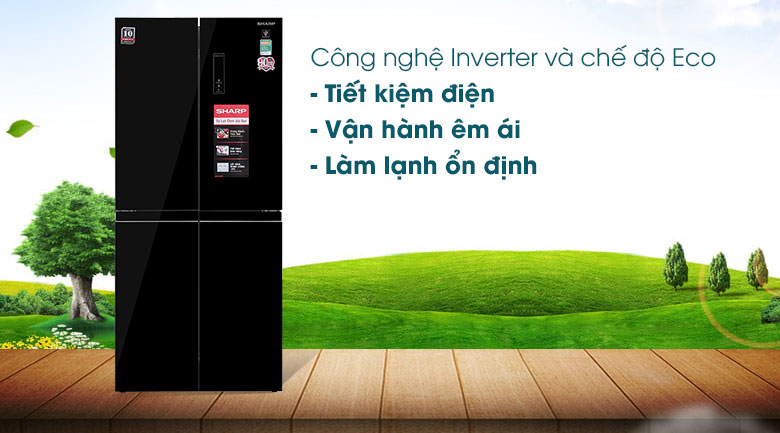 Tủ lạnh Sharp SJ-FXP600VG-BK Inverter 525 lít