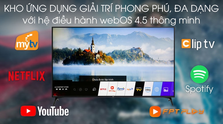 Tivi LG 70UM7300 với kho giải trí đa dạng