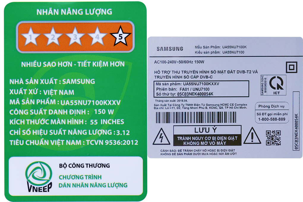 Smart Tivi Samsung 4K 55 inch UA55NU7100