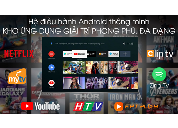 Hệ điều hành Android thông minh trên Tivi TCL 4K 65 inch L65C8