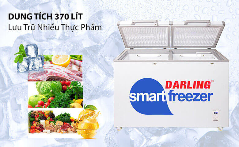 Tủ Đông Darling 2 ngăn 370 Lít DMF-3699WS-2