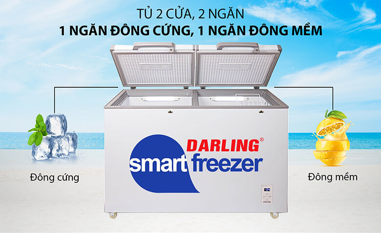 Tủ Đông Darling 2 ngăn 370 Lít DMF-3699WS-2