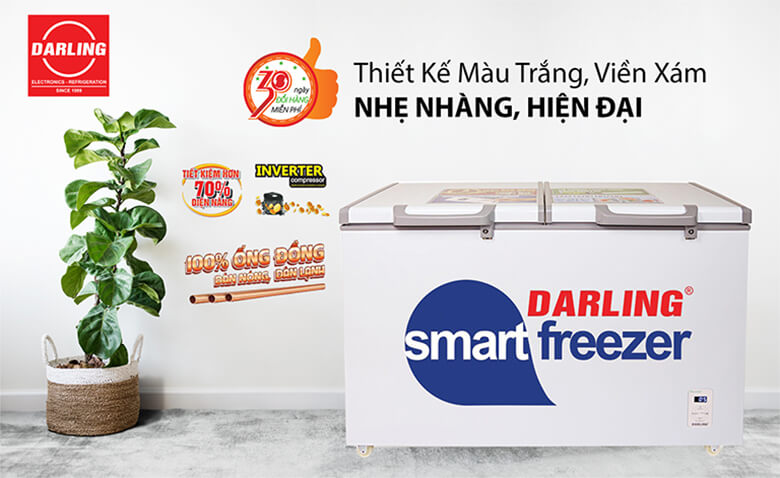 Tủ Đông Darling 2 ngăn 370 Lít DMF-3699WS-2