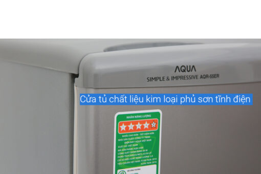 Tủ lạnh Aqua 50 lít AQR-55ER (SS) Xám Nhạt