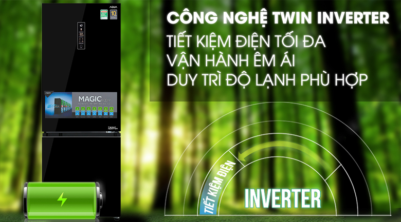 Tủ lạnh Aqua 292 lít AQR-IG338EB GB