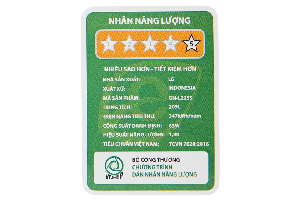 Tủ lạnh LG Inverter 209 lít GN-L225S