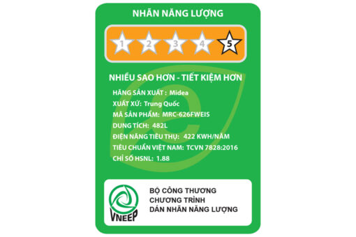 Tủ lạnh Midea Inverter 482 lít MRC-626FWEIS