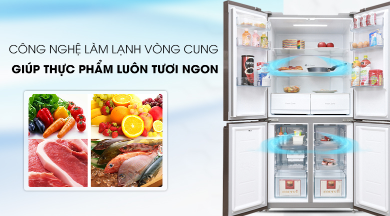 Tủ lạnh Midea Inverter 482 lít MRC-626FWEIS