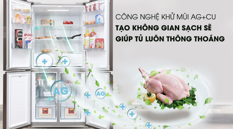 Tủ lạnh Midea Inverter 482 lít MRC-626FWEIS