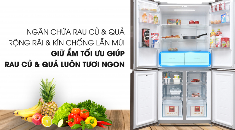 Tủ lạnh Midea Inverter 482 lít MRC-626FWEIS