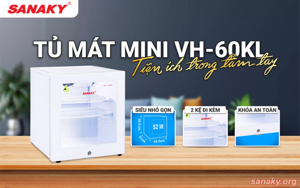 Thông tin chi tiết tủ mát mini VH-60KL