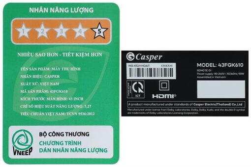 Google Tivi Casper FHD 43 inch 43FGK610