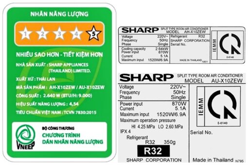 Điều hòa Sharp Inverter 9000btu 1 HP AH-X10ZEW