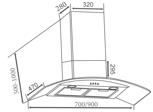 Máy hút mùi Canzy 70cm CZ-M6970