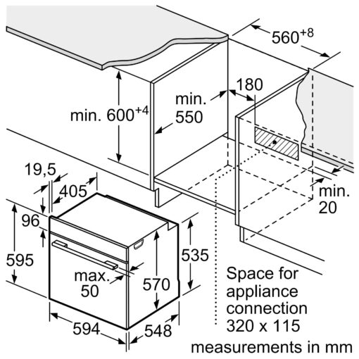 Lò nướng Bosch HBA5570S0B serie 6