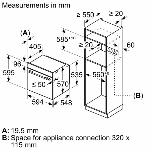 Lò nướng Bosch HBA5570S0B serie 6