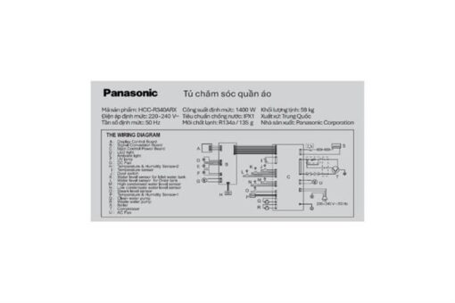 Tủ chăm sóc quần áo thông minh Panasonic HCC-R340ARXV