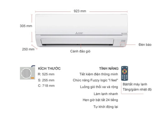Điều hòa Mitsubishi Electric 1 chiều 18.000BTU/2HP MS-JS50VF