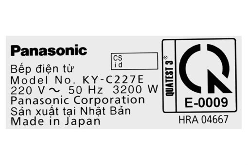 Bếp từ 2 vùng nấu Panasonic KY-C227EHRA