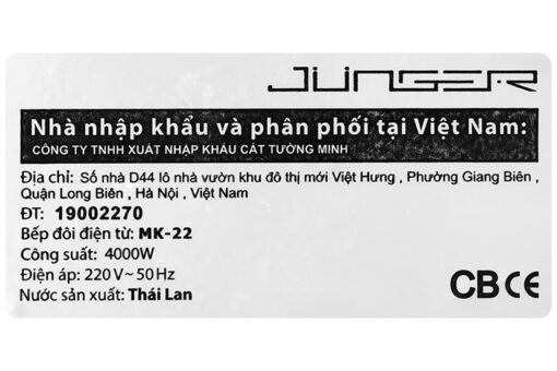 Bếp từ 2 vùng nấu Junger MK-22 Inverter