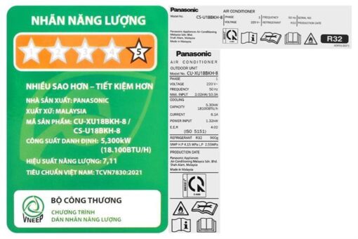 Điều hòa Panasonic Inverter 18100btu 2 HP CU/CS-U18BKH-8