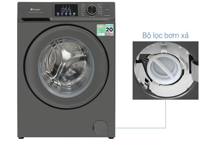 Máy giặt lồng ngang Casper inverter 10.5 kg WF-D105VGR1