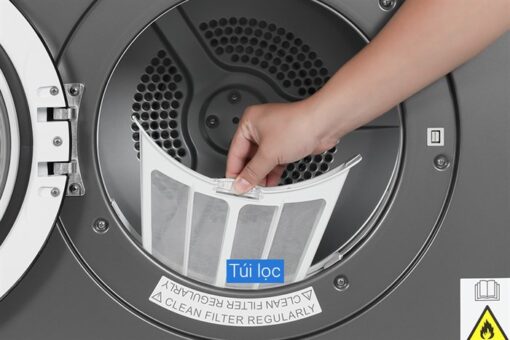 Máy sấy thông hơi Aqua 8 kg AQH-V800H.SS