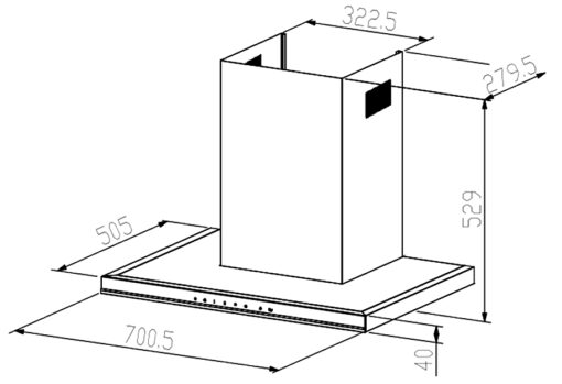 Máy hút mùi Canzy 70cm CZ-TS700SS
