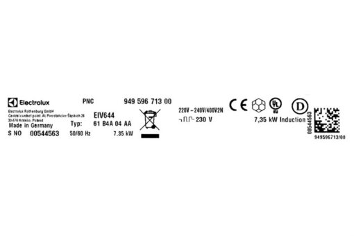 Bếp từ 4 vùng nấu lắp âm Electrolux EIV644 kính Ceramic