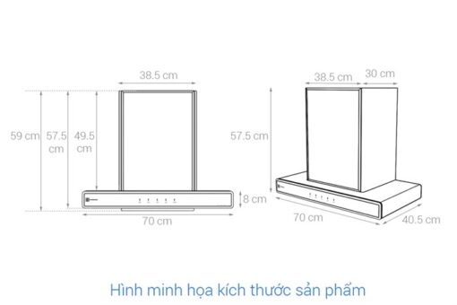 Máy hút mùi Hawonkoo 70cm HRH-702