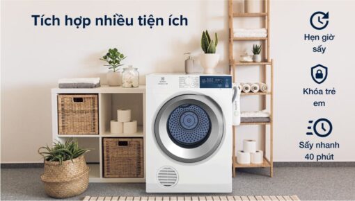 Máy sấy thông hơi Electrolux UltimateCare 8.5 kg EDS854J3WB