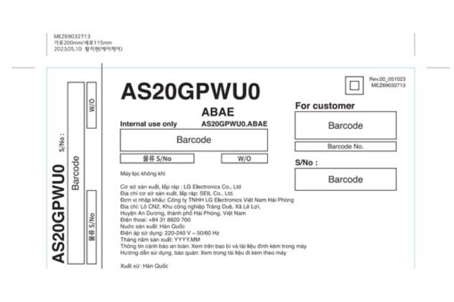 Máy lọc không khí LG PuriCare Aero Furniture AS20GPWU0 màu trắng 28W