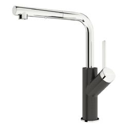 Vòi rửa nóng lạnh Konox dây rút Artan Black