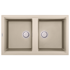 Chậu rửa bát đá Granite 2 hố Malloca BIANCO K-45062