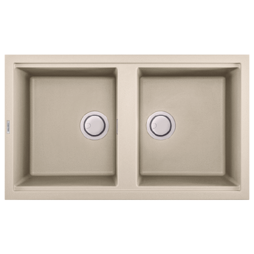Chậu rửa bát đá Granite 2 hố Malloca BIANCO K-45062