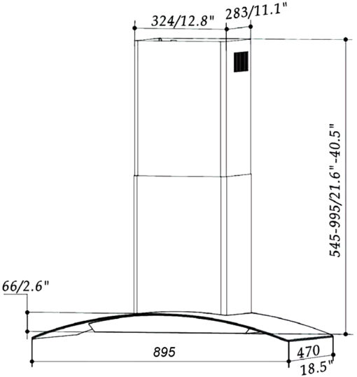 Máy hút mùi Canzy 90cm CZ-MLH890