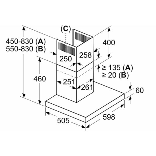 Máy hút mùi Bosch 60cm DWB67BK61T serie 4