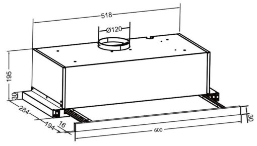 Máy hút mùi âm tủ Eurosun 60cm EH-60AF85B