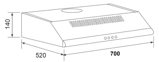 Máy hút mùi âm tủ Eurosun 70cm EH-70C18S