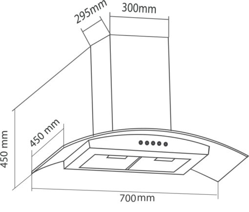 Máy hút mùi gắn tường Eurosun 70cm EH-70K06S