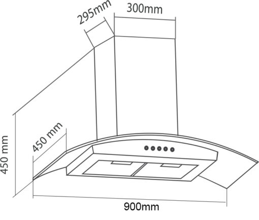 Máy hút mùi gắn tường Eurosun 90cm EH-90K06