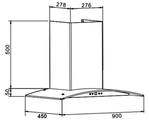 Máy hút mùi gắn tường Eurosun 90cm EH-90K32