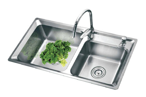 Chậu rửa inox 2 hố lệch 80cm Eurosun Skyland EU-8245S