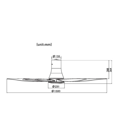 Quạt trần 5 cánh động cơ DC Panasonic F-60XDN
