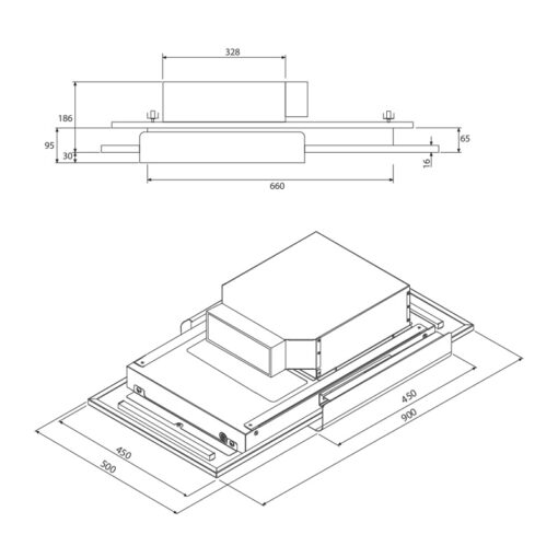 Máy hút mùi âm trần Malloca FASCIA C-90