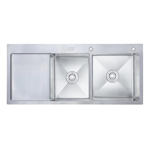 Chậu rửa bát inox SU304 2 hố Faster FS 11046HLS