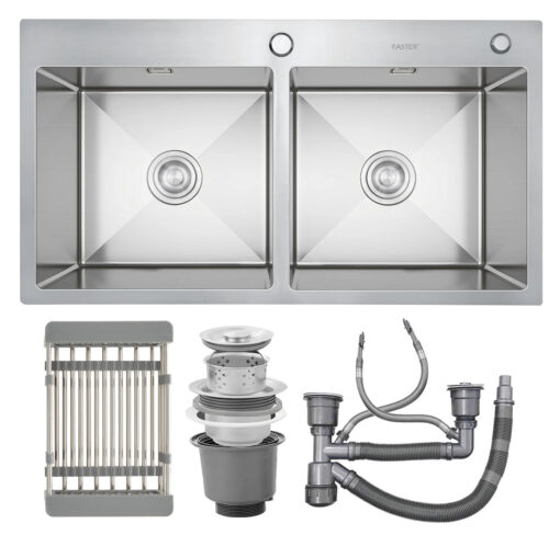 Chậu rửa Faster 2 hố FS 8245HA Inox SUS304