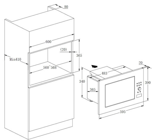 Lò vi sóng kết hợp nướng Faster FS MOV 01