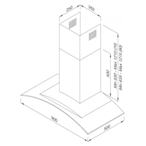 Máy hút khói khử mùi 90cm Malloca Gama K3155.9