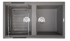 Chậu rửa Konox 2 hố Granite Sink 86cm Phoenix Smart 860 Grey